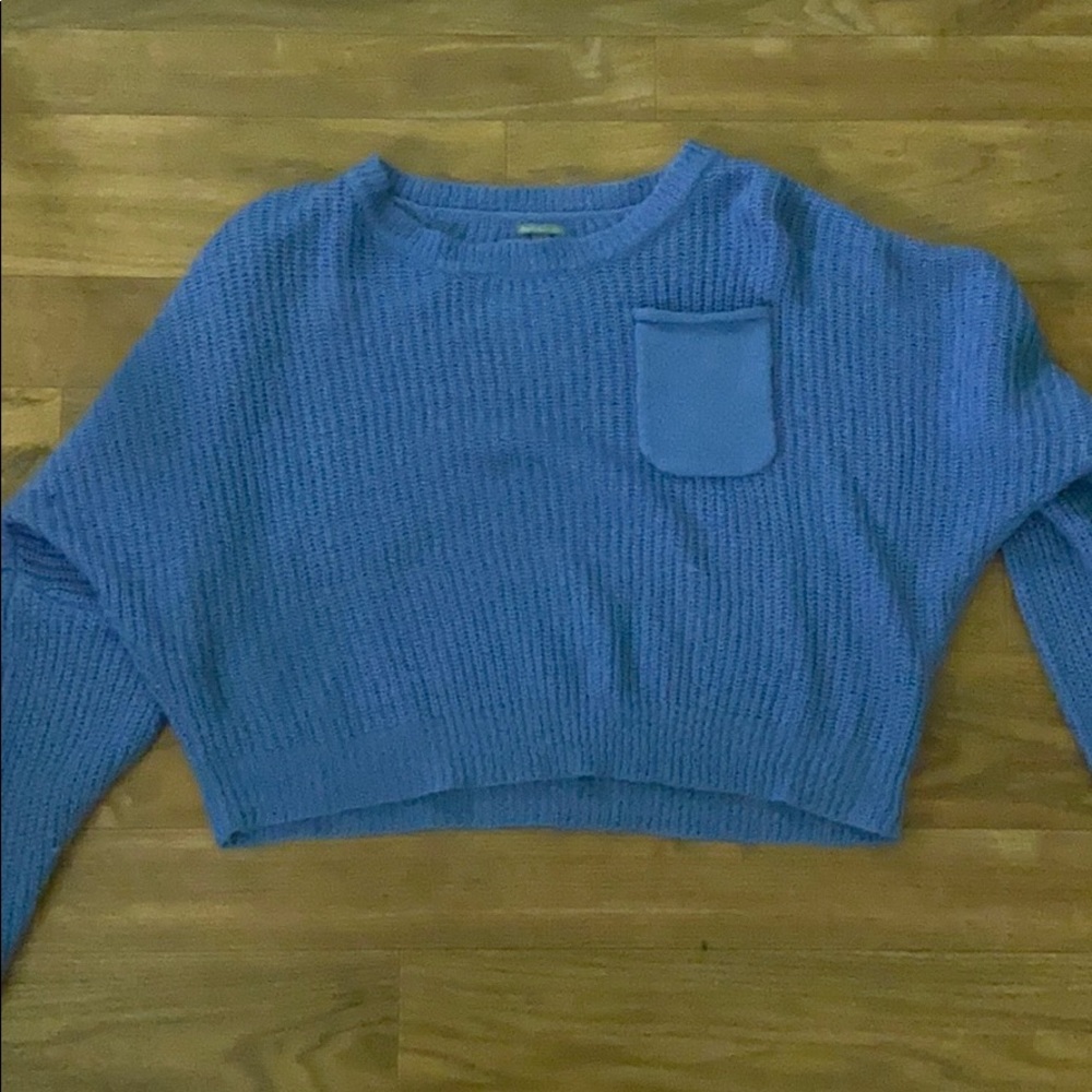 Long sleeve purple sweater